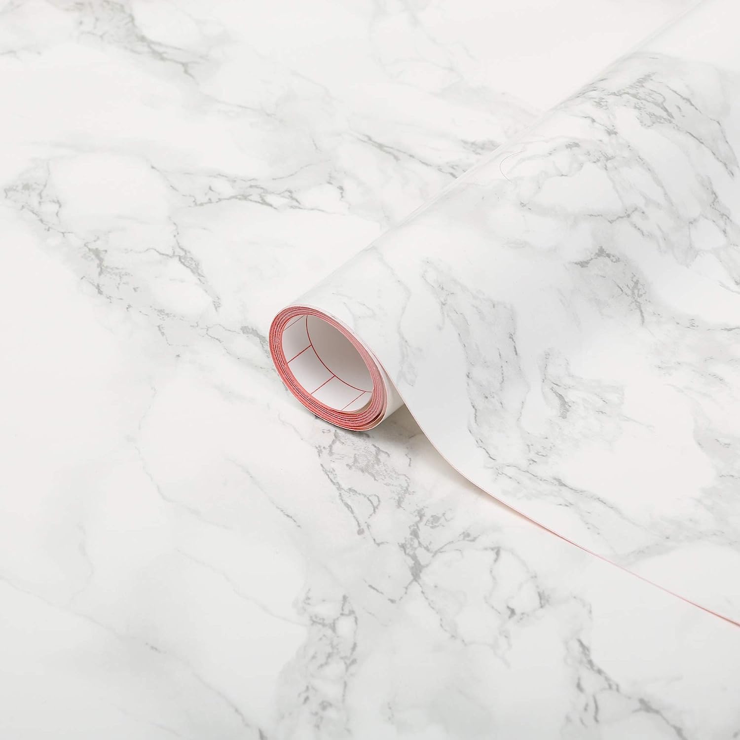 vinyl wrap Marmi gray marble effect 45 cm x 2 m - sticky back plastic roll for furniture, kitchen & cupboards - contact paper sticker self adhesive film