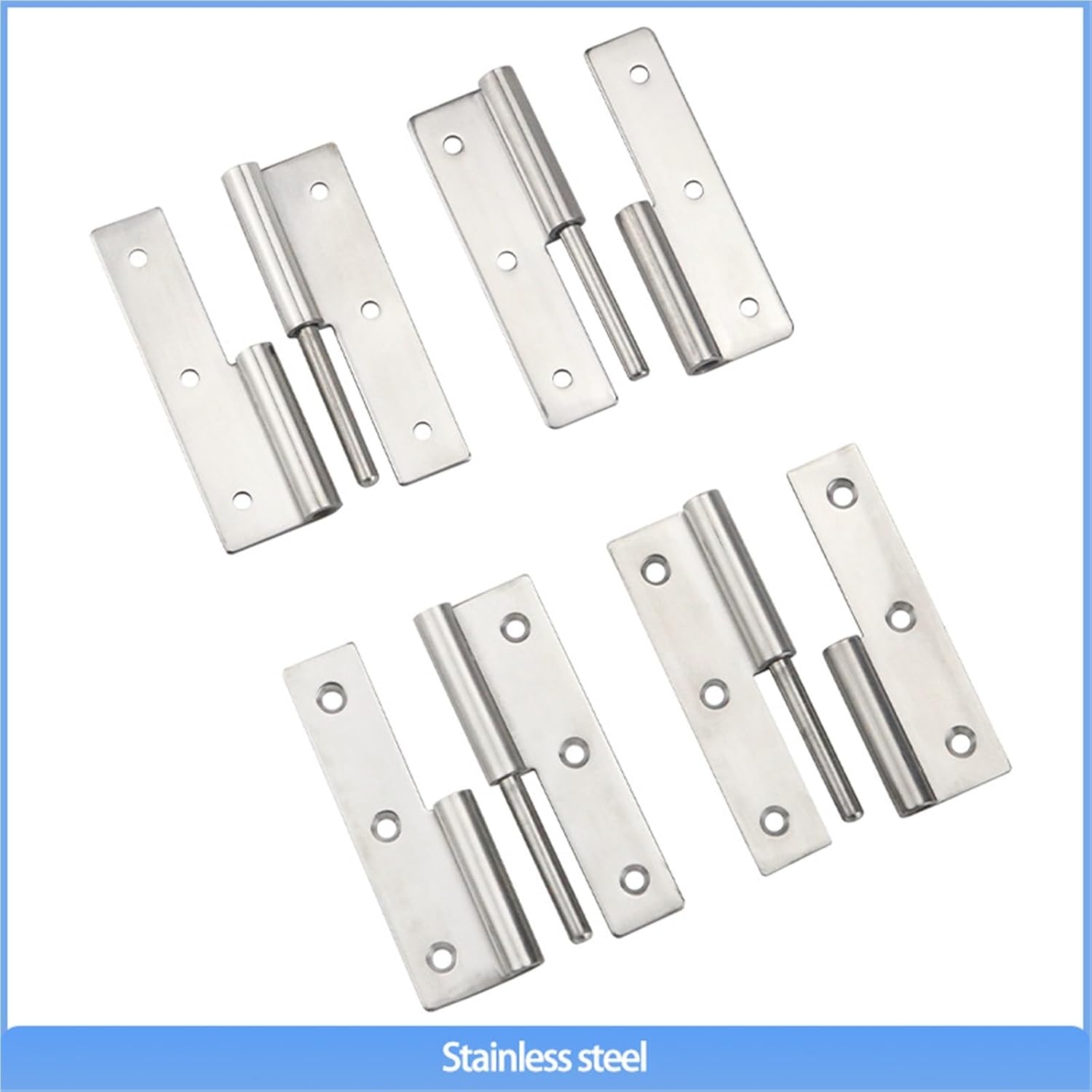 Detachable 304 Stainless Steel Hinges for Industrial Motor Equipment Chassis Cabinet Doors 1Pcs(Counterbore-Right)
