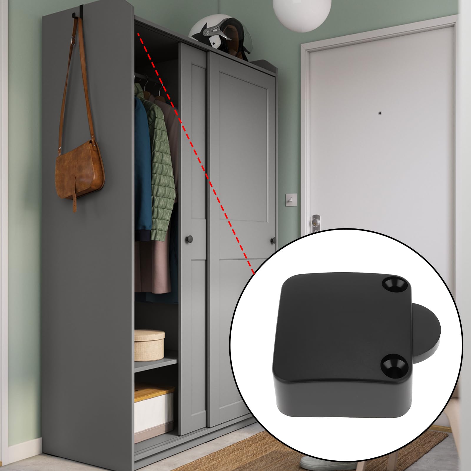 OTOTEC 3pcs Wardrobe Cabinet Light Switch Model 202A 2A 250V Automatic Reset Door Switch Black - Image 2