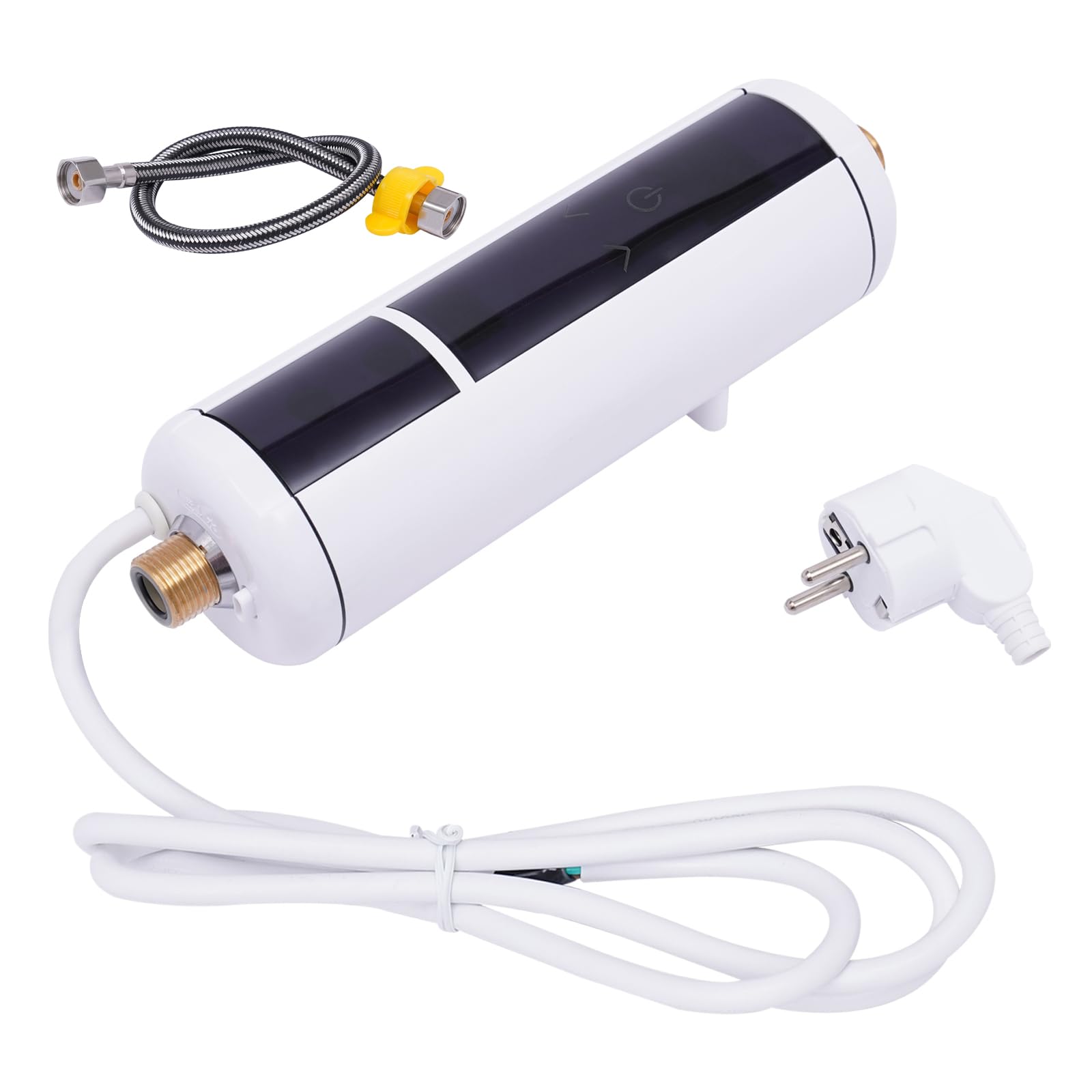 Elektryczny podgrzewacz wody, prysznic, 3500 W, 220 V, mini podgrzewacz wody do kuchni, łazienki, restauracji, hoteli itp., wtyczka EU (srebrny)
