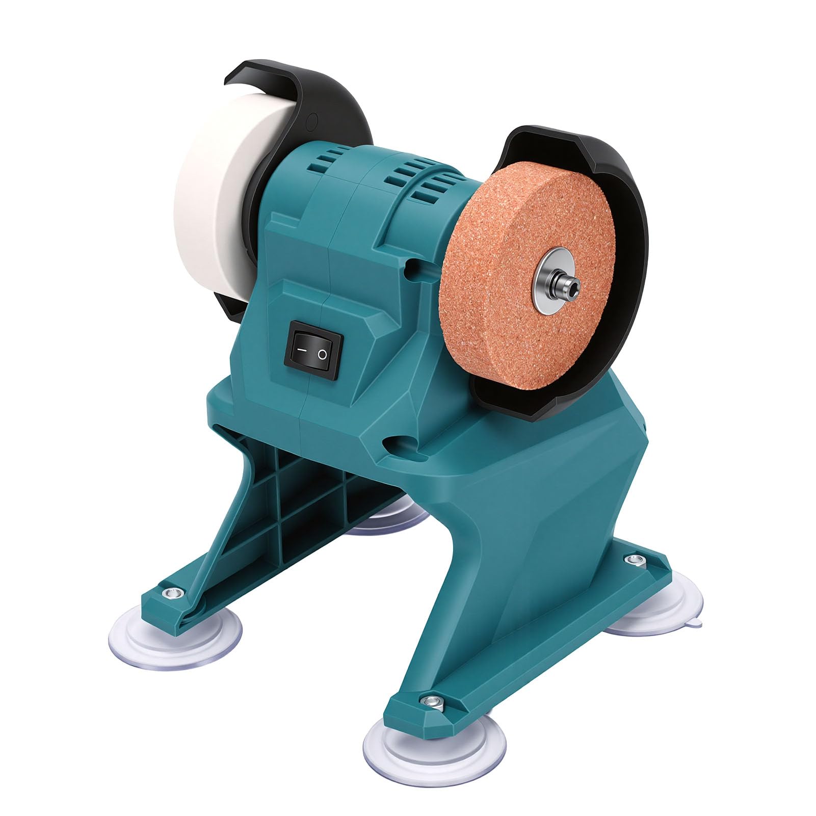 Goshyda Mini Amoladora de Banco para BL1815 BL1820 BL1830 BL1840 BL1850 BL1860 Compatible con Batería, Rectificadora de Banco Eléctrica con 2 Ruedas, Motor de Imán Permanente de 5500 RPM, Multiusos