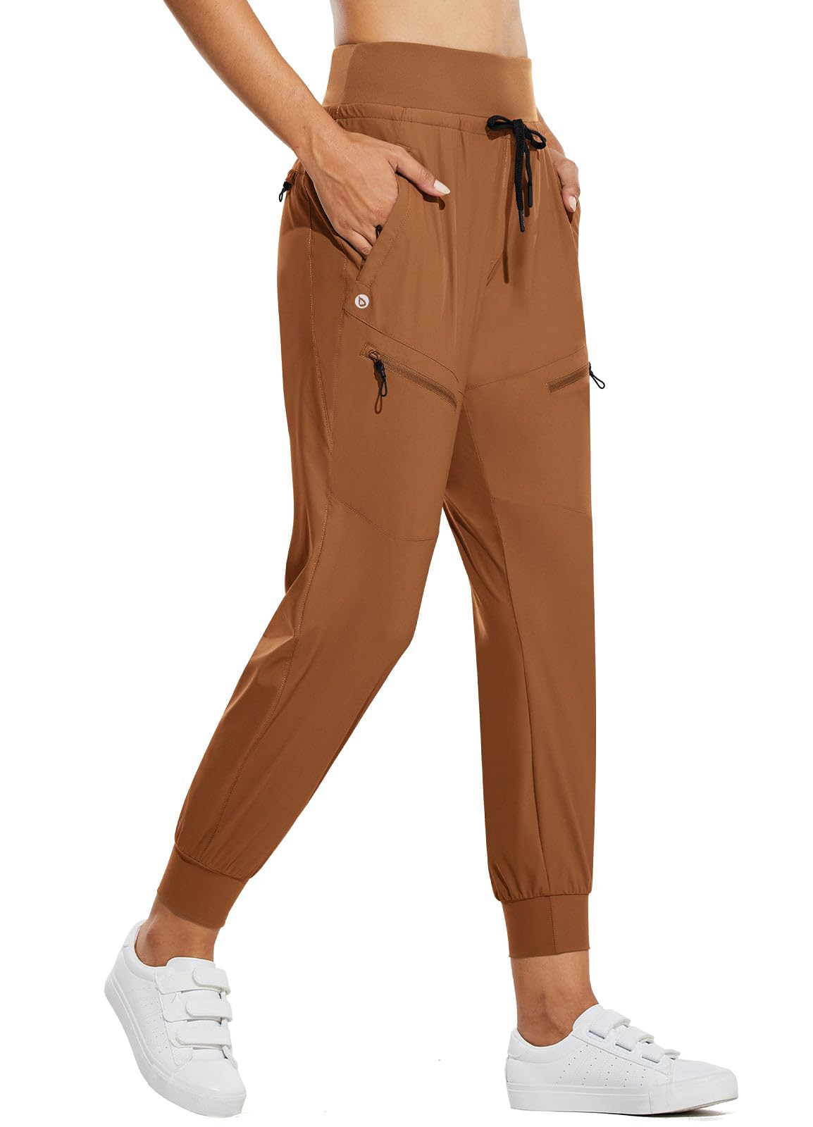 baleaf Womens Lightweight Hiking Pants Water Resistant Quick Dry Joggers with 5 Zipper Pockets UPF 50+ for Travel Hiking