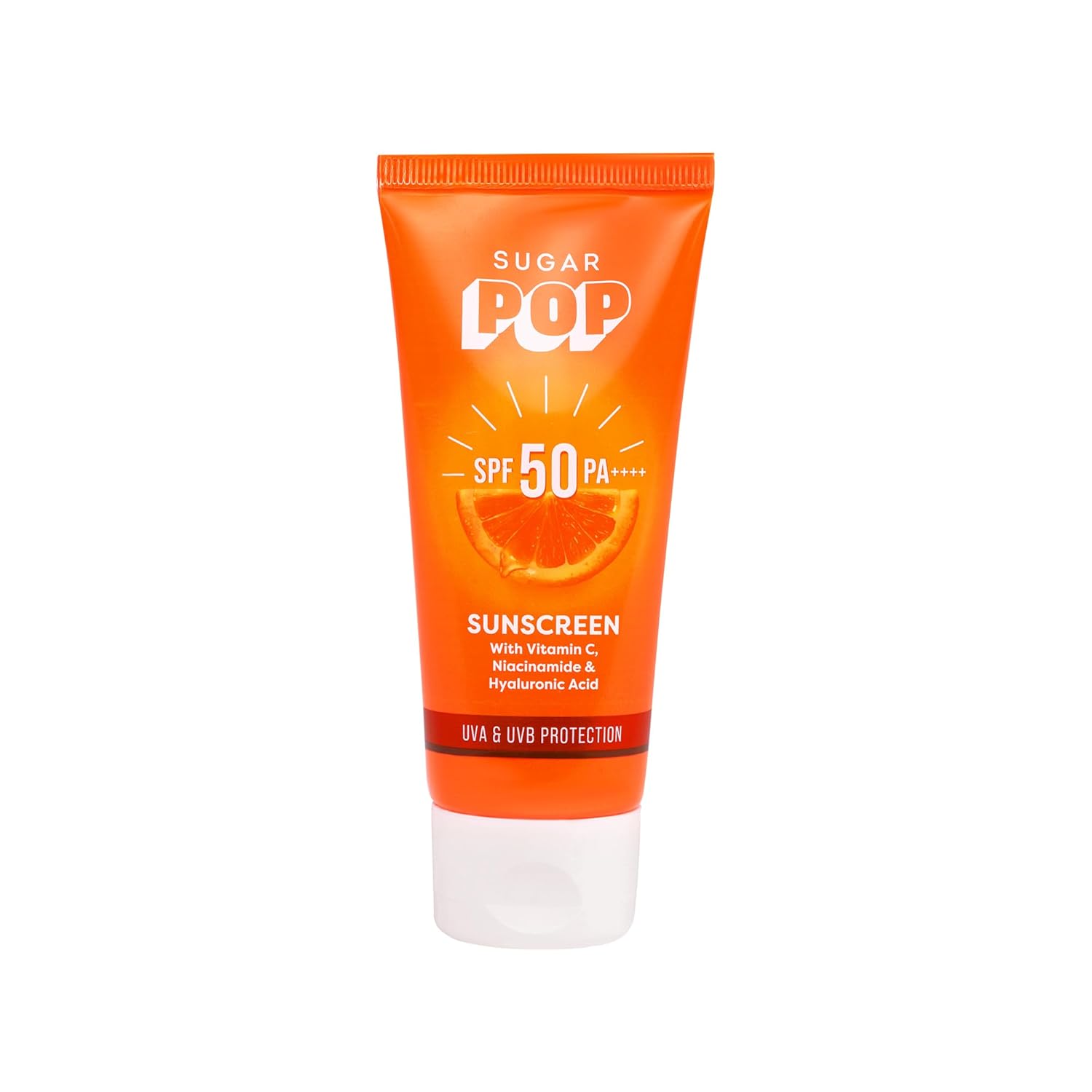 SUGAR POP SPF 50 PA++++ UVA/UVB With Vitamin C, Niacinamide & Hyaluronic Acid |All Skin Prevents Sun Damage | No White Cast | 50 Gms