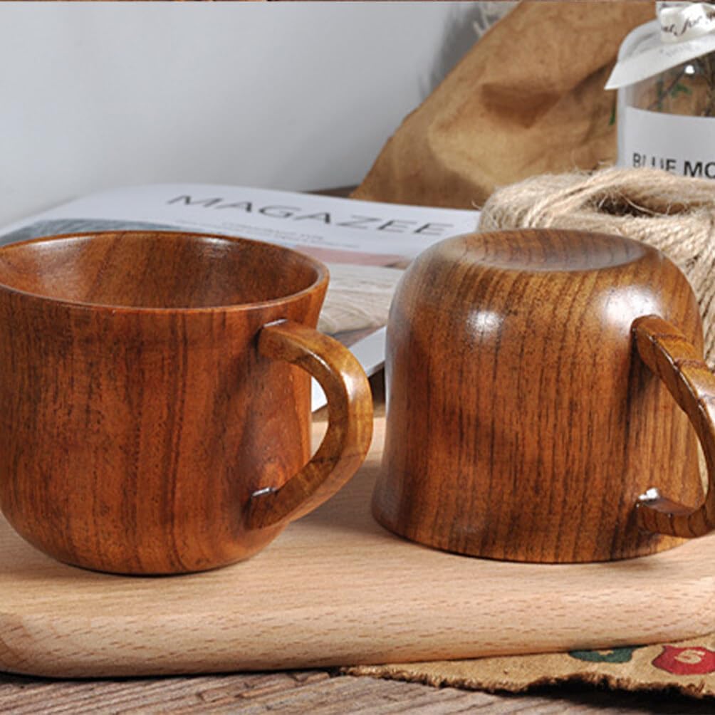 Jujube Beer Mug with Handle Reusable Drinking Cup for Tea Milk Water Solid Practical Cup