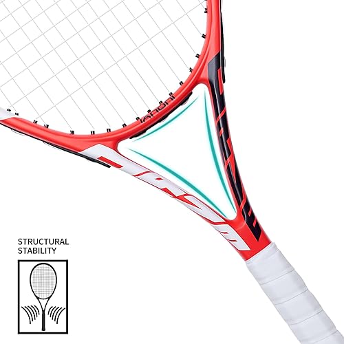 Miniatura 3 de Raquetas de tenis para adultos, raquetas de tenis preencordadas de 27 pulgadas, juego de raquetas de tenis para 2 jugadores con 3 bolas, 2 agarres,