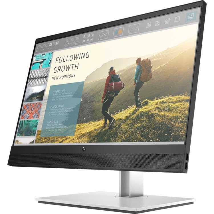 Image of HP Mini-in-One 24 inch FHD Monitor with DKZ Hub, Built-in Microphone, Speakers & Webcam, Black /Silver (7AX23A8#ABA) only Compatible with EliteDesk 705 /800 G5 Mini & ProDesk 400 /600 G5 Mini