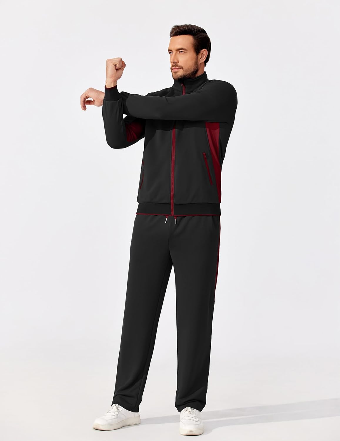 COOFANDY Men's Tracksuits 2 Piece Athletic Track Suit Warm Jogging Running Sweatsuits Casual Full Zip Sports Set - Image 6