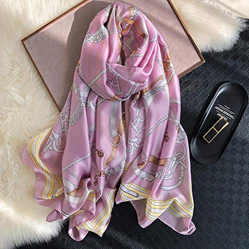 Écharpe crème solaire en soie fine foulard long pour femme
