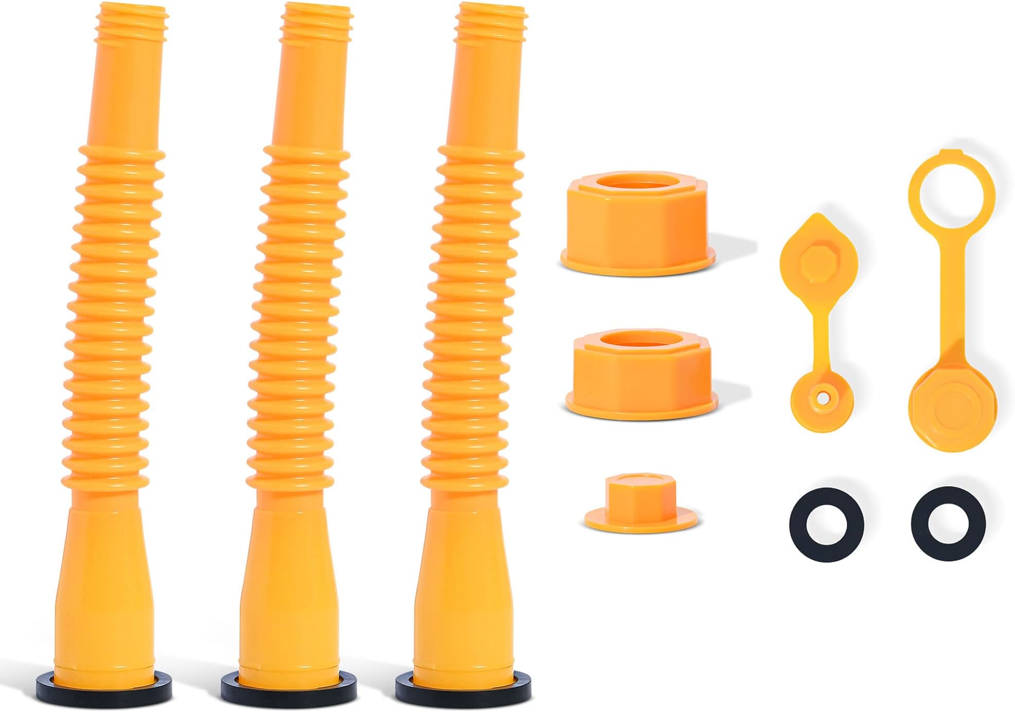 Socpuro Gas Can Spout Replacement, (5 KitYellow) No Spill Gas Can Nozzle with Fuel