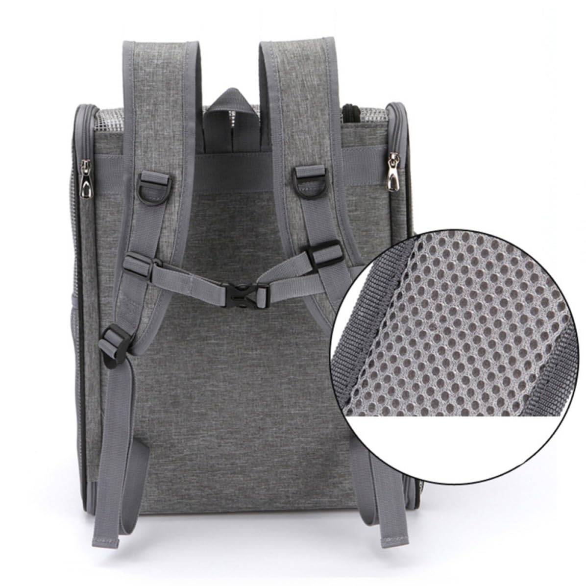 Mikikit Mochila Portátil Capacidad de 15 Kg para Mascotas Malla Transpirable y Resistente, Correa en Forma de S para Gatos y Perros Adecuada para Viajes y Paseos