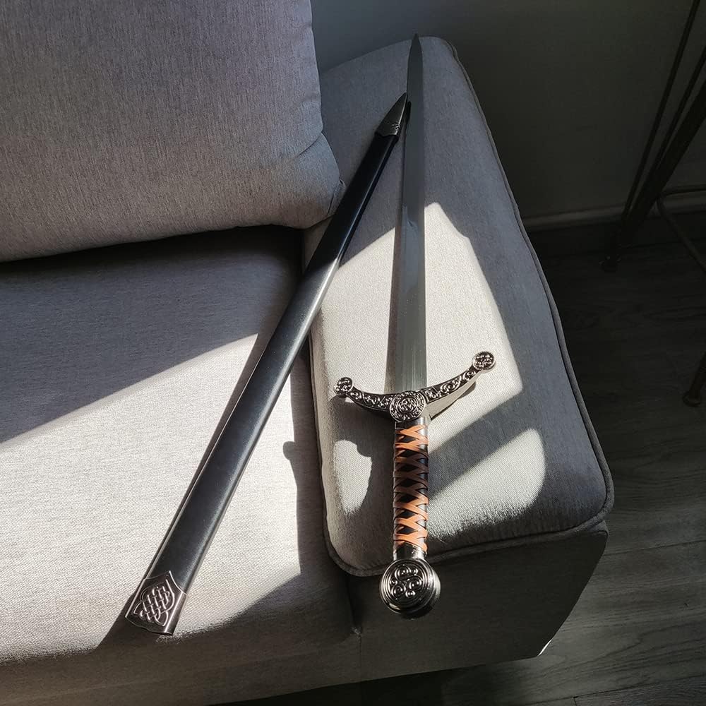 40.5" Celtic European Medieval Knight Sword with Scabbard for Cosplay, Collection