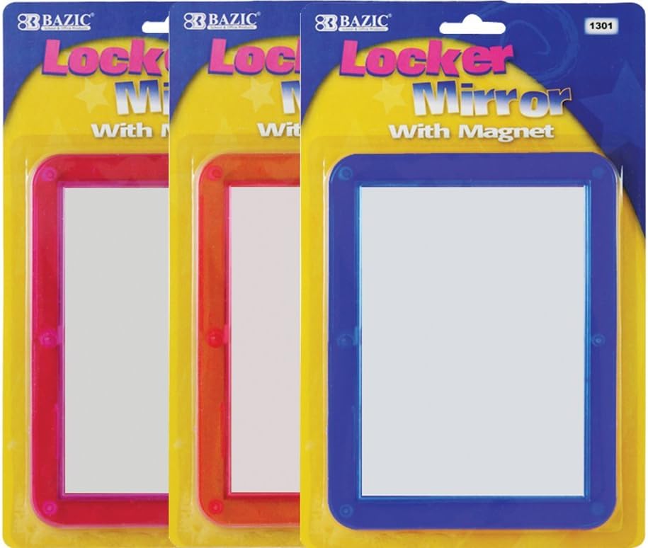 BAZIC Multicolor Locker Mirror, One Mirror, Color