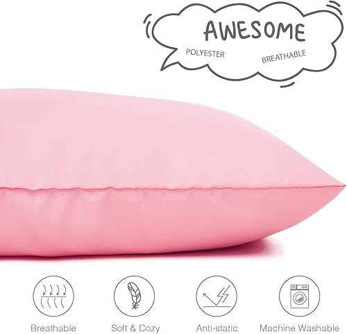 Miniatura 4 de EXQ Home Juego de 2 fundas de almohada de viaje con cremallera de 14 x 20 pulgadas, fundas de almohada pequeñas para almohadas de bebé de 12 x 16