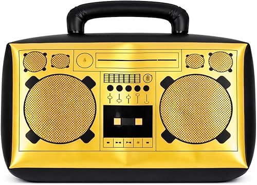 Vista 7 de Boombox inflable grande Caja inflable Caja de auge de Hip Hop de los años 80 Boombox de la vieja escuela Estéreo inflable de los años 90