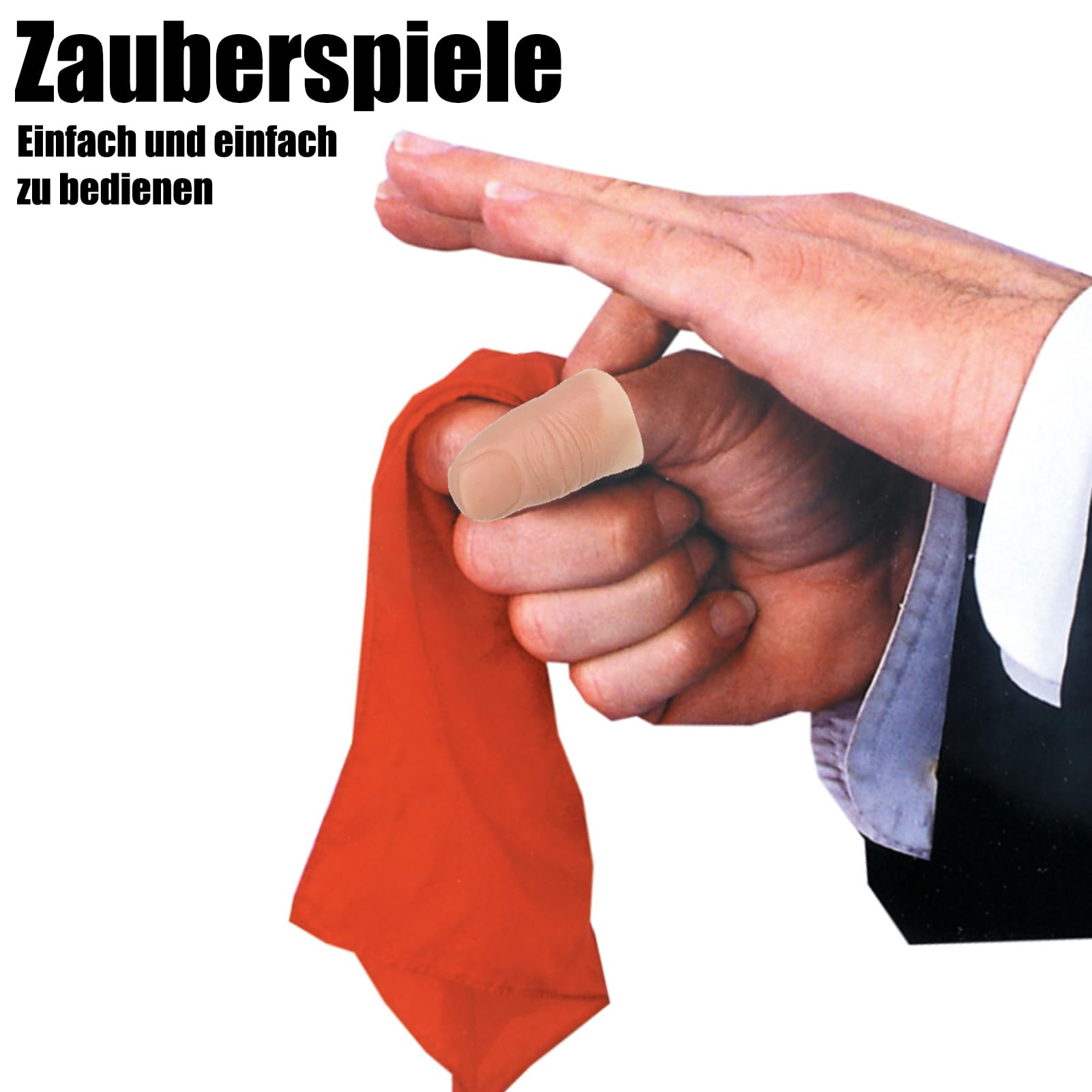 Gefälschte Daumenspitze Für Zaubertricks – Seidentuch Verschwinden Lassen, Magie-Gimmick