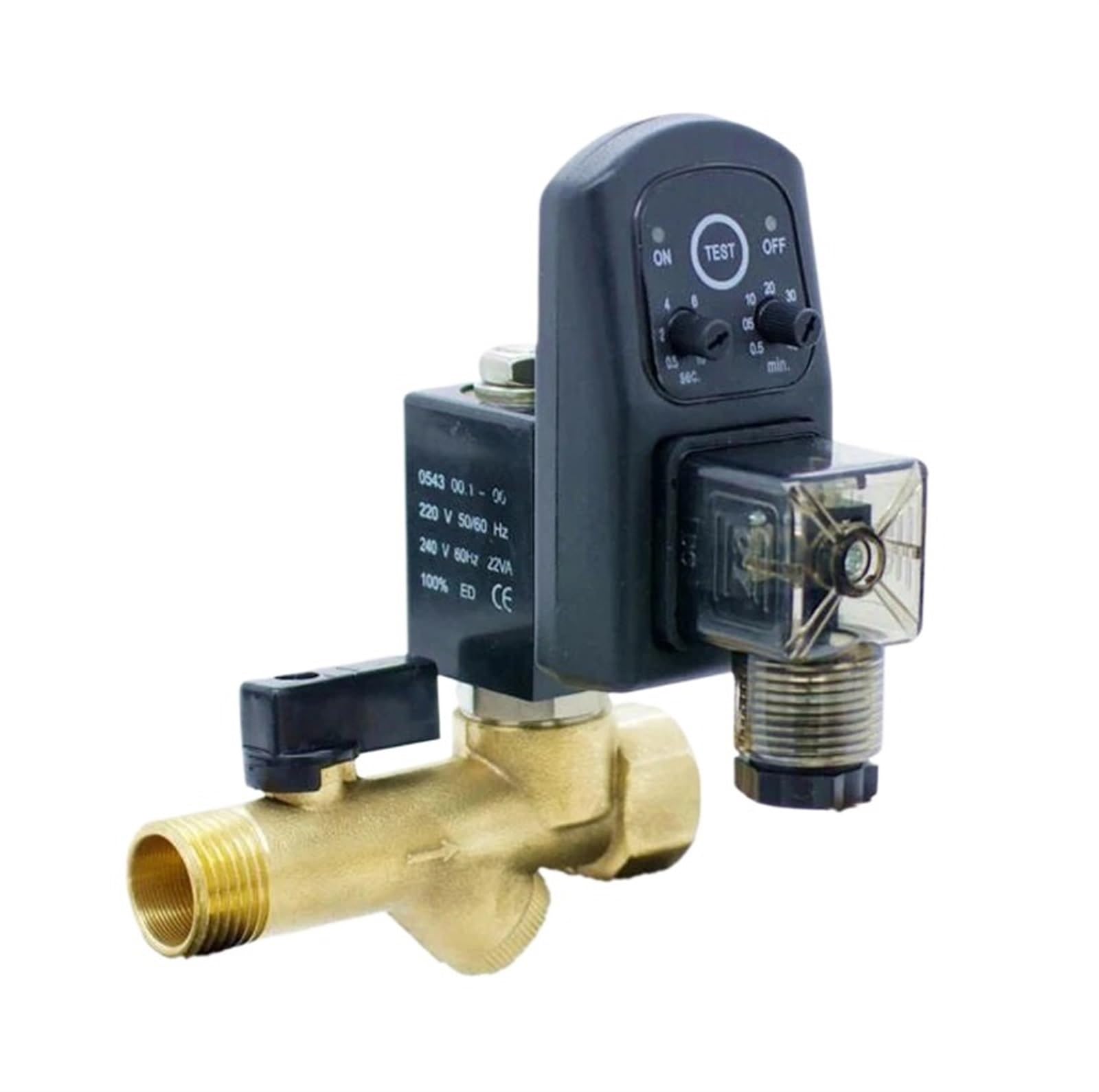 Válvula solenoide de agua de sincronización eléctrica ETD-B de 1/2 pulgadas, compresor de 2 vías, compresor de aire de drenaje automático (24 V)
