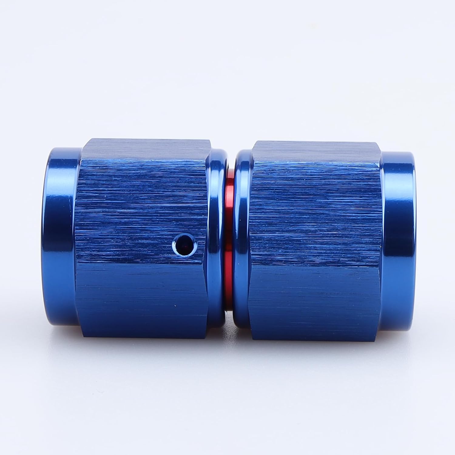 AC PERFORMANCE -8 AN Female to -8 AN Female Straight Swivel Coupler Union Fitting Adapter Aluminum Blue