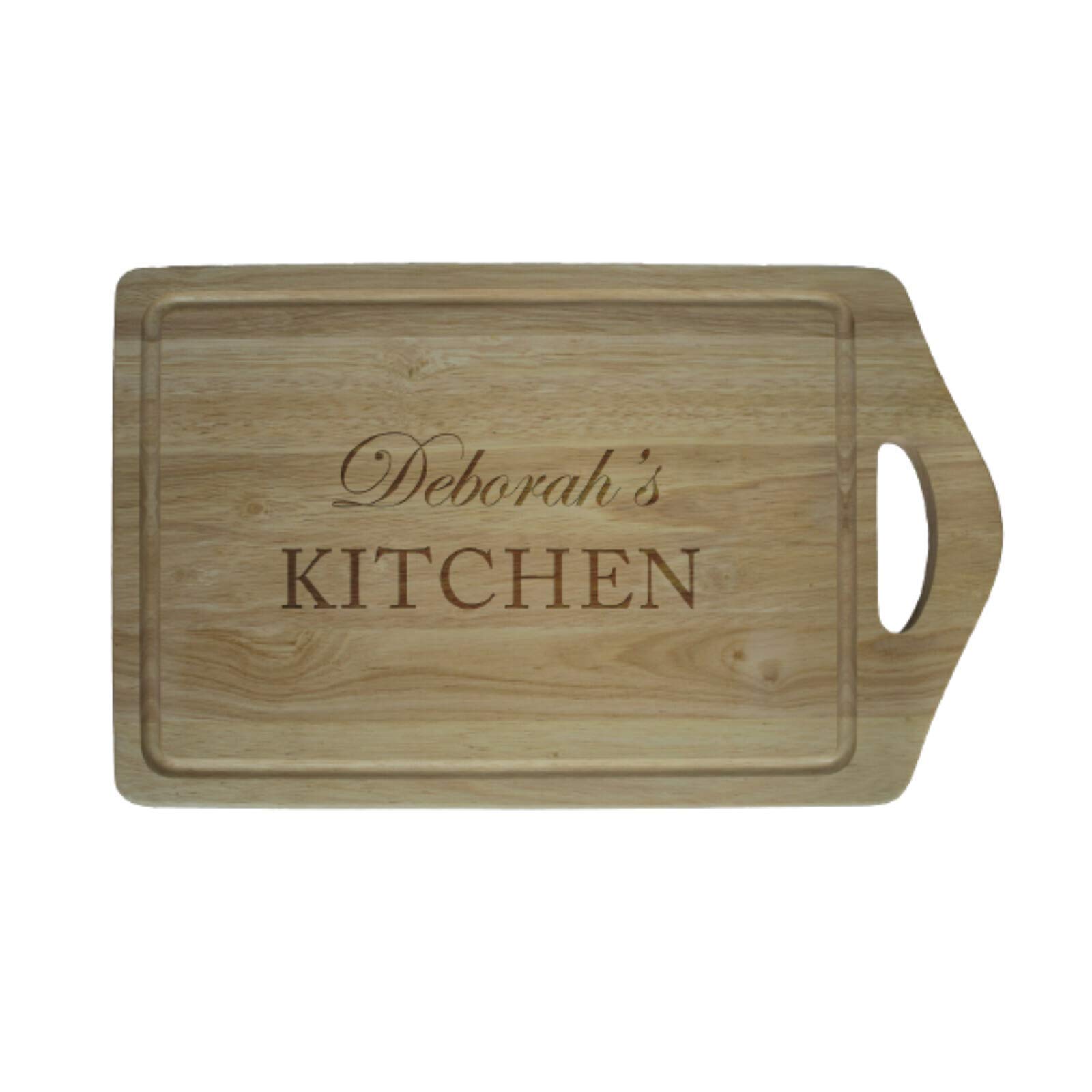 Be-Creative Tabla de cortar de madera personalizada, con grabado láser, tamaño extra grande, 450 x 280 mm, estilo 9