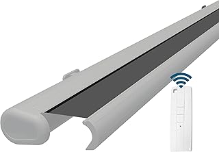 Eclipse Vollkassettenmarkise Premium elektrisch 4x3m Markise Balkon Terrassenüberdachung Kassettenmarkise Gelenkarm Polyacryltuch UV-Schutz 50+ Smarthome-fähiger Dooya Motor, Markisentuch: Grau