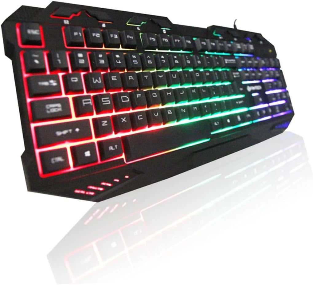 Amazon Gatuida USB有線ゲーミングキーボード LEDバックライトキーボード 耐久性キーボード マウス メカニカルキーボード