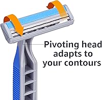 Vista 4 de Yaxa Basics Maquinillas de afeitar desechables giratorias de doble hoja con agarre de goma para un gran agarre cuando están mojadas, aptas