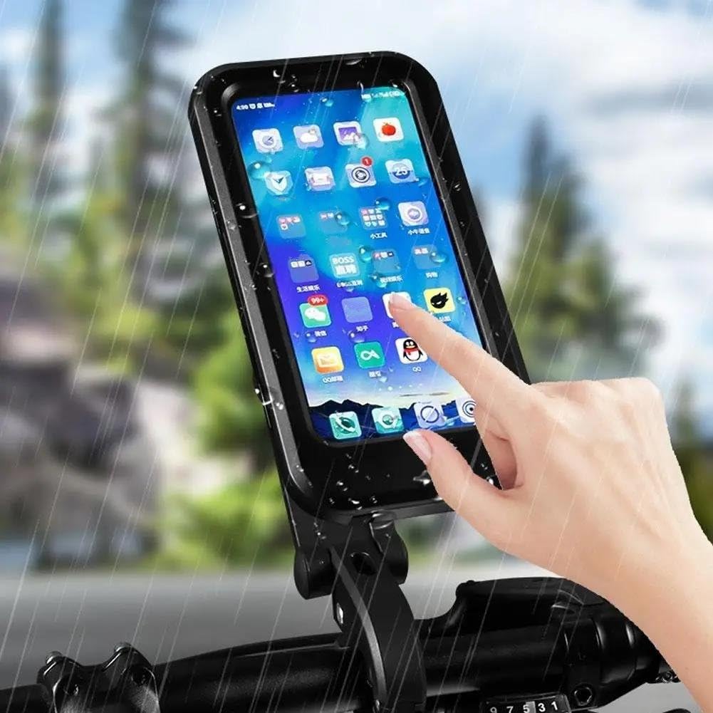 Supporto Telefono Bici Impermeabile Manubrio Morsetto Cellulare Clip Regolabile Per Strada Bicicletta Moto