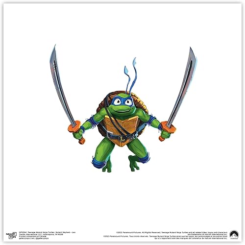 Trends International Gallery Pops Nickelodeon Teenage Mutant Ninja Turtles Mutant Mayhem - Póster de pared de Leo, 12 x 12 pulgadas, versión sin