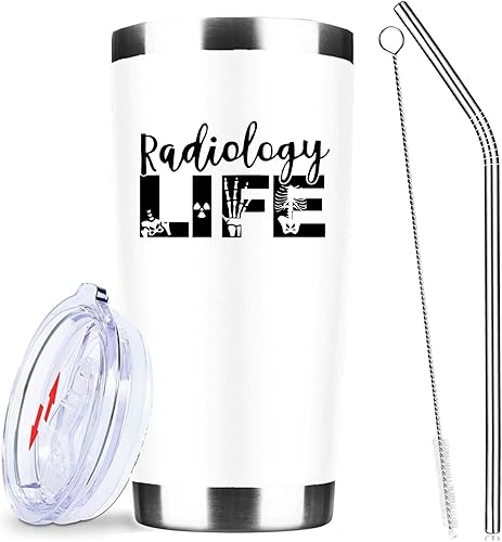 Vista 9 de Greys Grays Anatomy Merchandising, mercancía de programa de televisión, vaso de café helado de acero inoxidable aislado de 20 onzas con tapa, popote