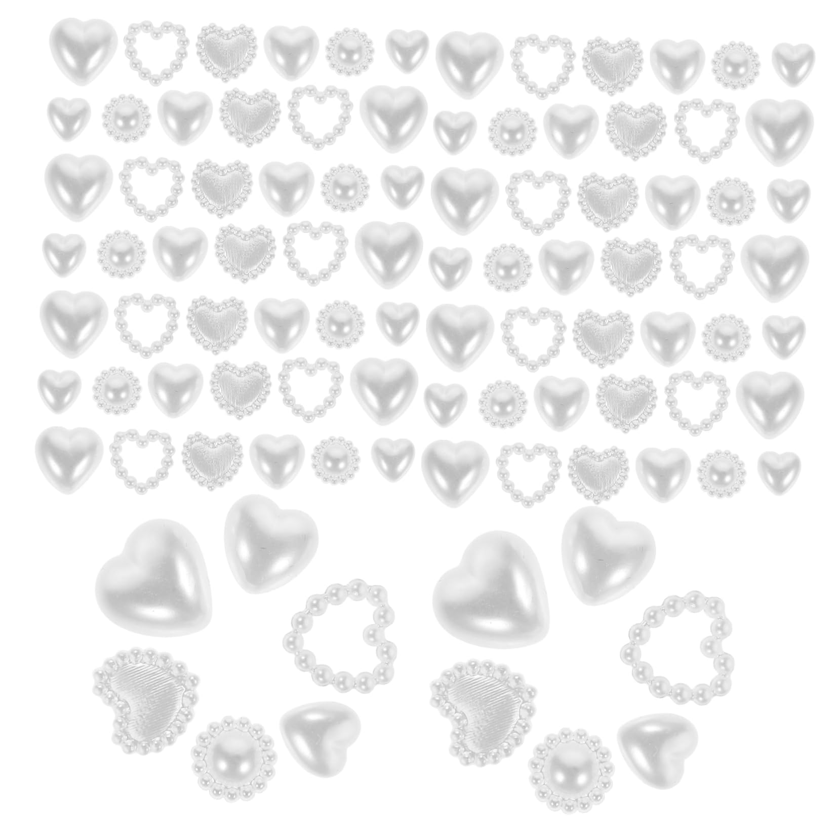 VALICLUD 5 Pezzi accessori per unghie di perle decorazioni mini fascino arte Unghia graziosi ciondoli per unghie abbellimenti per unghie decorazione per unghie plastica bianca