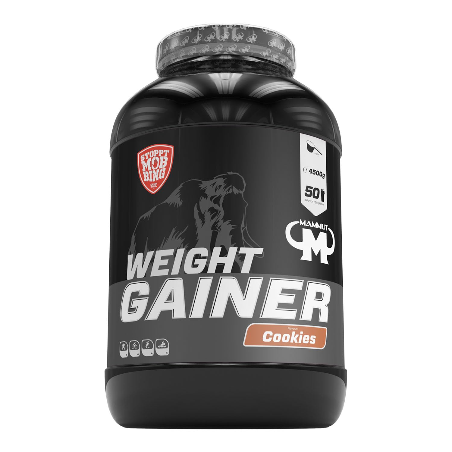 Mammut Nutrition Crash Weight Gainer Pulver Cookies – 4,5 kg