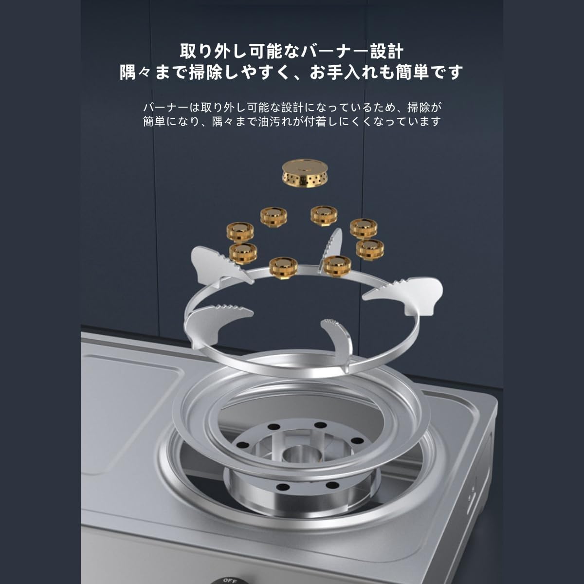 Amazon.co.jp: 2 口ガスコンロ 都市ガス・プロパンガス両対応 立ち消え