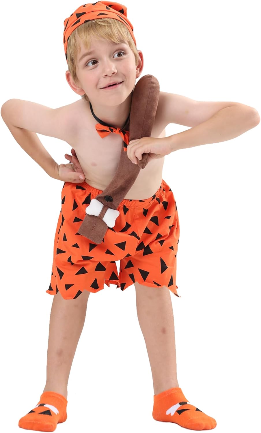 qnprt Toddler My First Halloween Costume 2025 Family Kids Boy Caveman Costumes for Baby