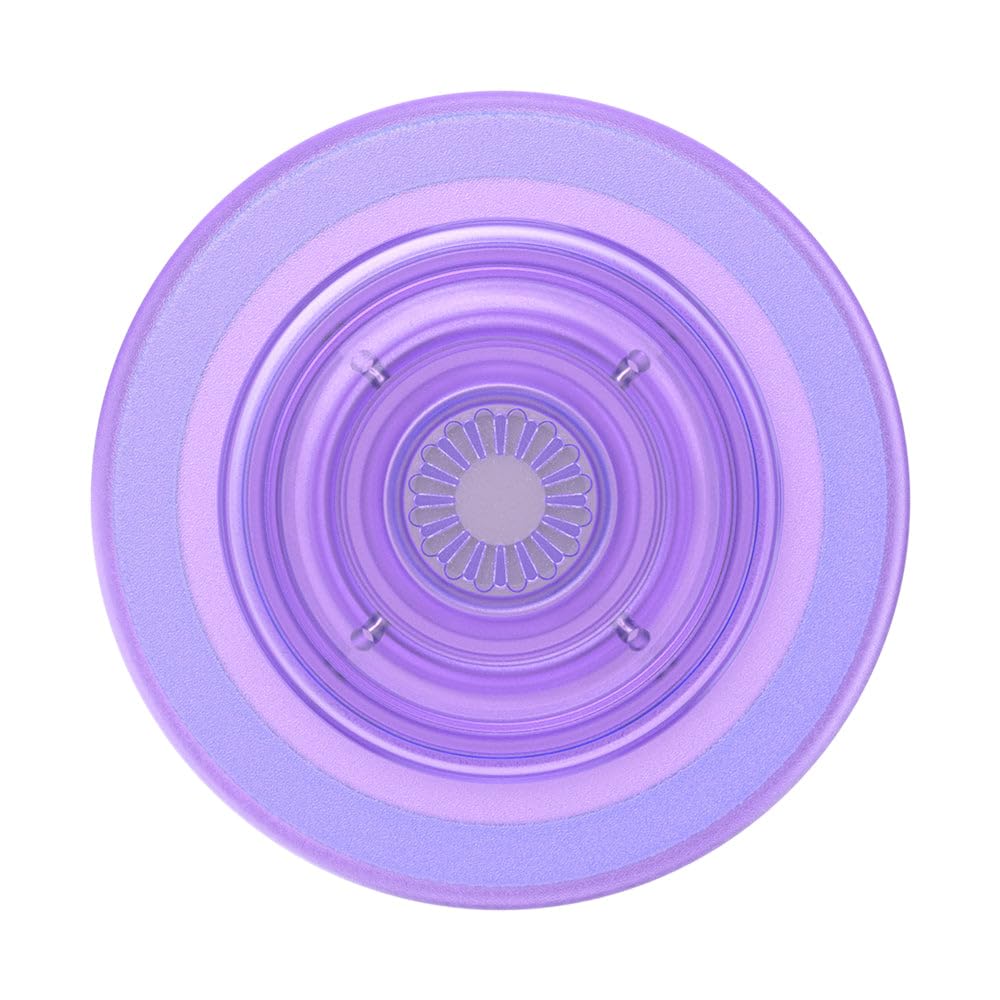 PopSockets Translucent Phone Grip with Expanding Kickstand, Compatible with MagSafe®, Magnetic Ring for iPhone and Android Included, Phone Holder, Wireless Charging Compatible - Lavender