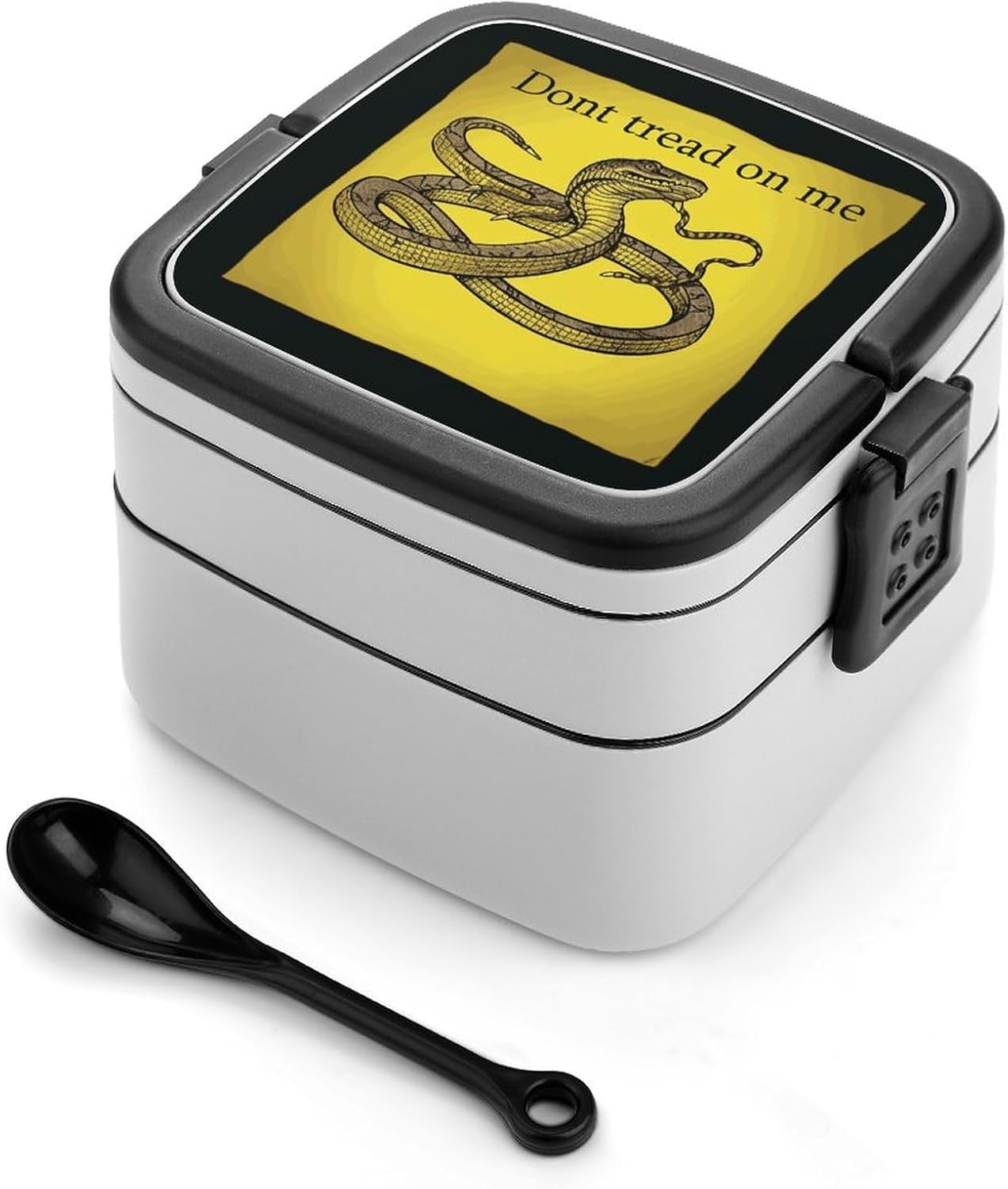 Adults Lunch Box Adult Bento Box Stackable Bento Box BPA-Free Dont Tread on Me Lunch Box Food Container Ideal for Meal Prep, Work, And On The Go