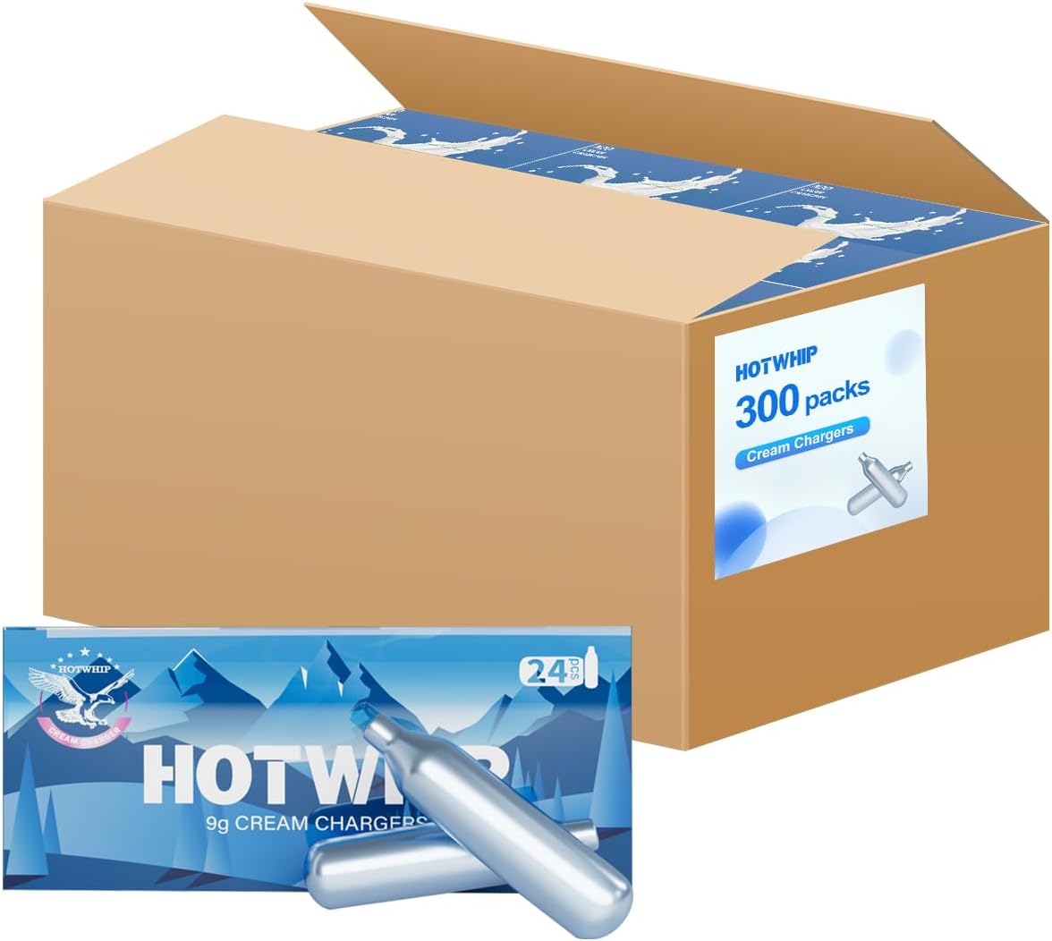 9 Gram Whipped Cream Chargers,Original Flavor 9g Large capacity,Fits Standard Whipped Cream Dispensers (300 Counts)