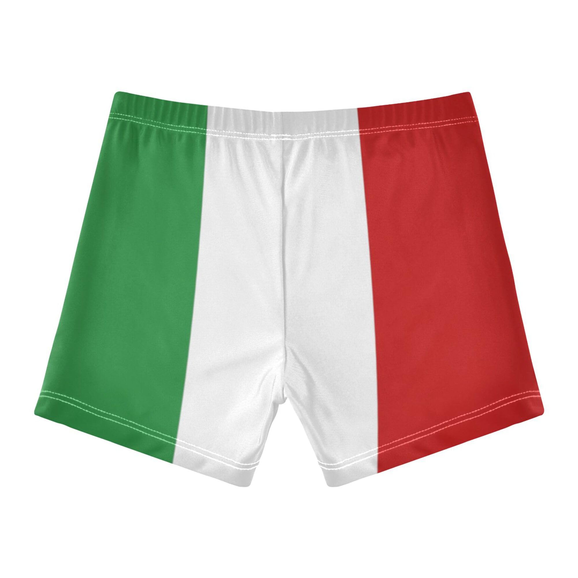 Italy Flag Italian Flag Icon Boys Swim Trunks Kid's Swim Pants Swim Shorts Bathing Suit Swimsuit Swimwear Multicolor