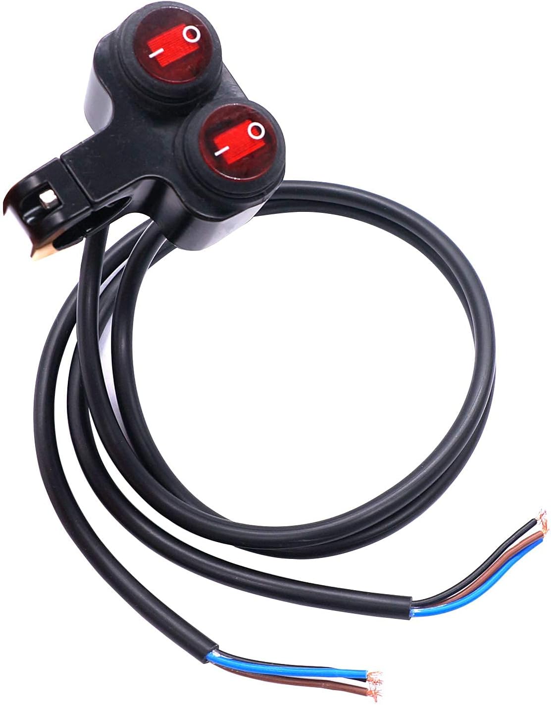 ONECM Waterproof 7/8 inch 12v red LED Illuminated Motorcycle ATV Handlebar Button Switch