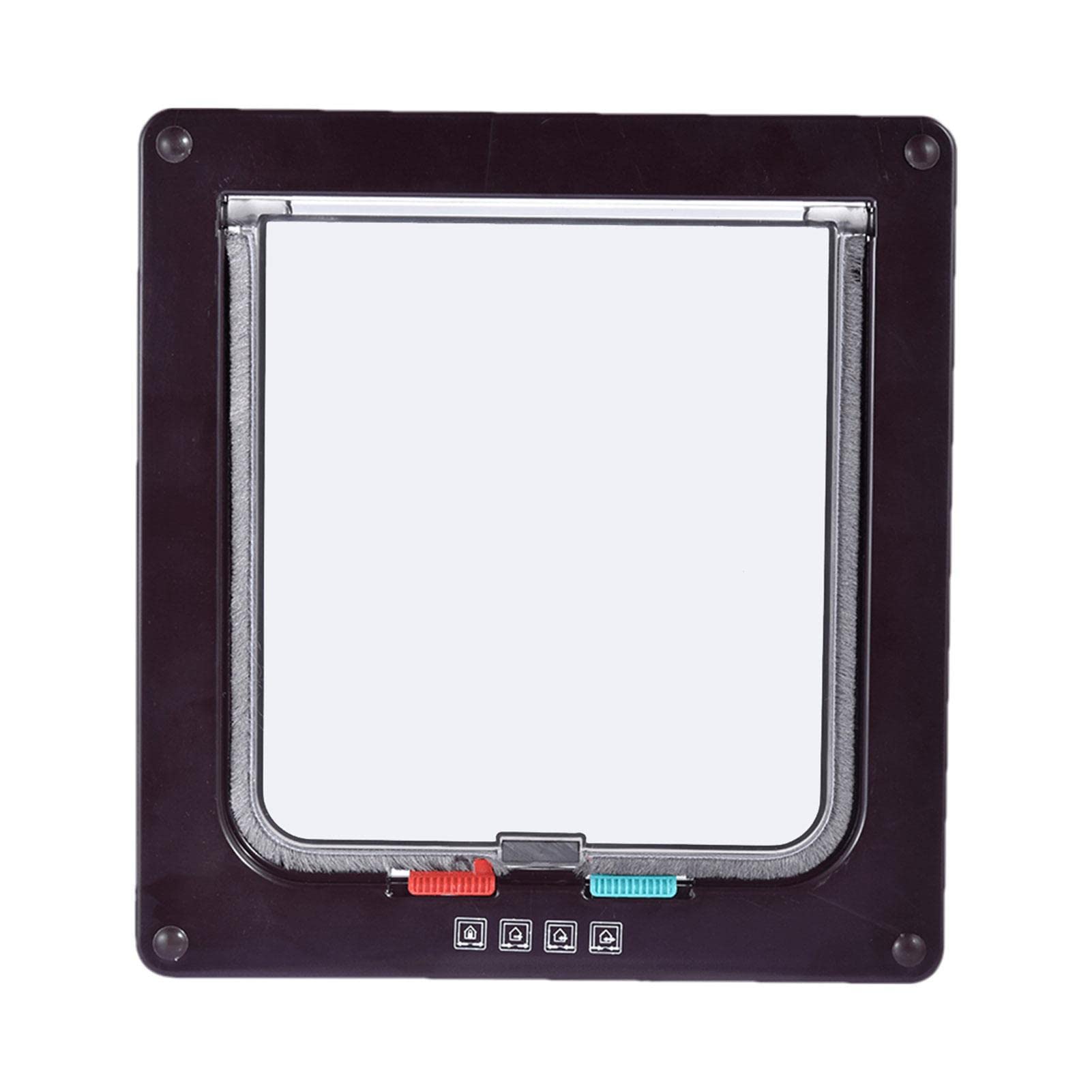 Yianyal Puerta para mascotas | Puerta interior con ventana para perros - Puerta interior impermeable para mascotas, puerta interior y exterior para perros y gatos pequeños y medianos