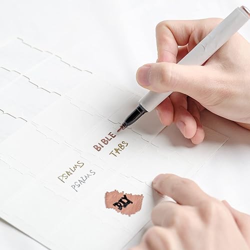 Miniatura 7 de Pestañas de cuero para la Biblia, pestañas de la Biblia para mujeres y hombres, pestañas de la Biblia para Biblia de estudio, 80 pestañas de índice