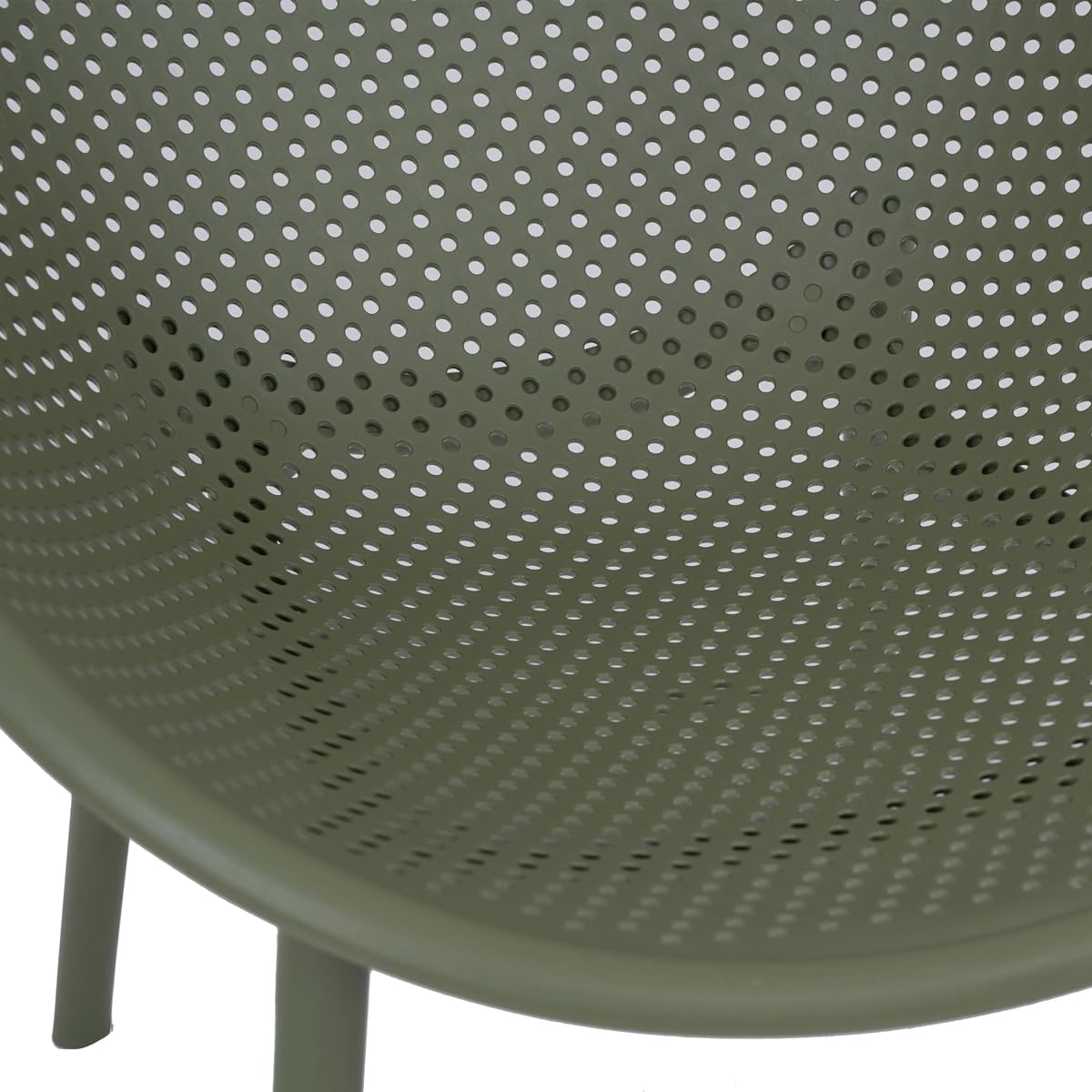 Poltrona da Esterno in Polietilene Design Ergonomico e Traforato Ideale per Giardino Terrazzo Balcone e Ambienti Moderni Interni o Esterni Verde