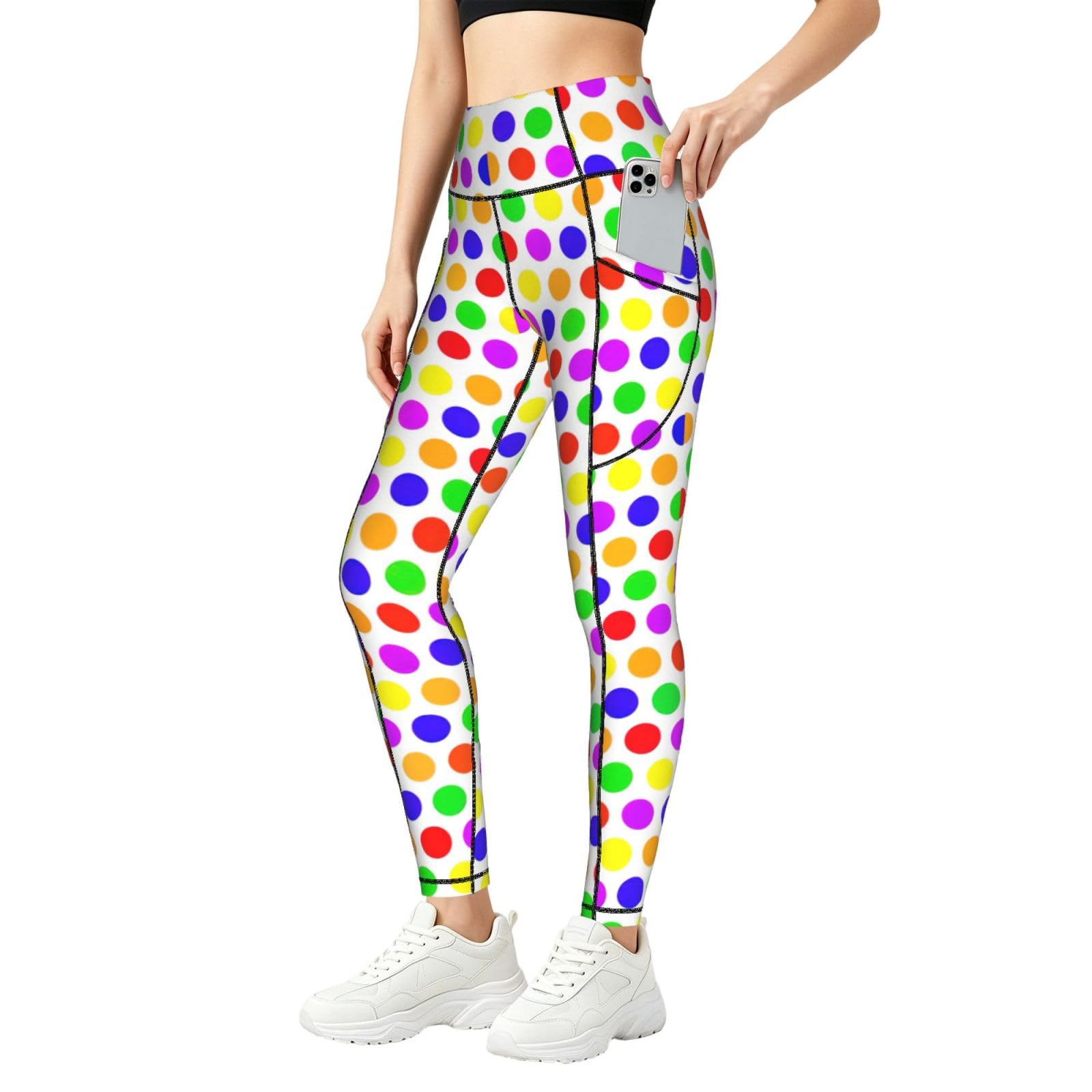 Pantalones de yoga para mujer que no se transparentan elásticos con bolsillos 8
