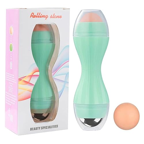 Rodillo facial volcánico absorbente de aceite,Rodillo de control de piel grasa,Rodillo facial reutilizable para el cuidado de la piel facial (azul)