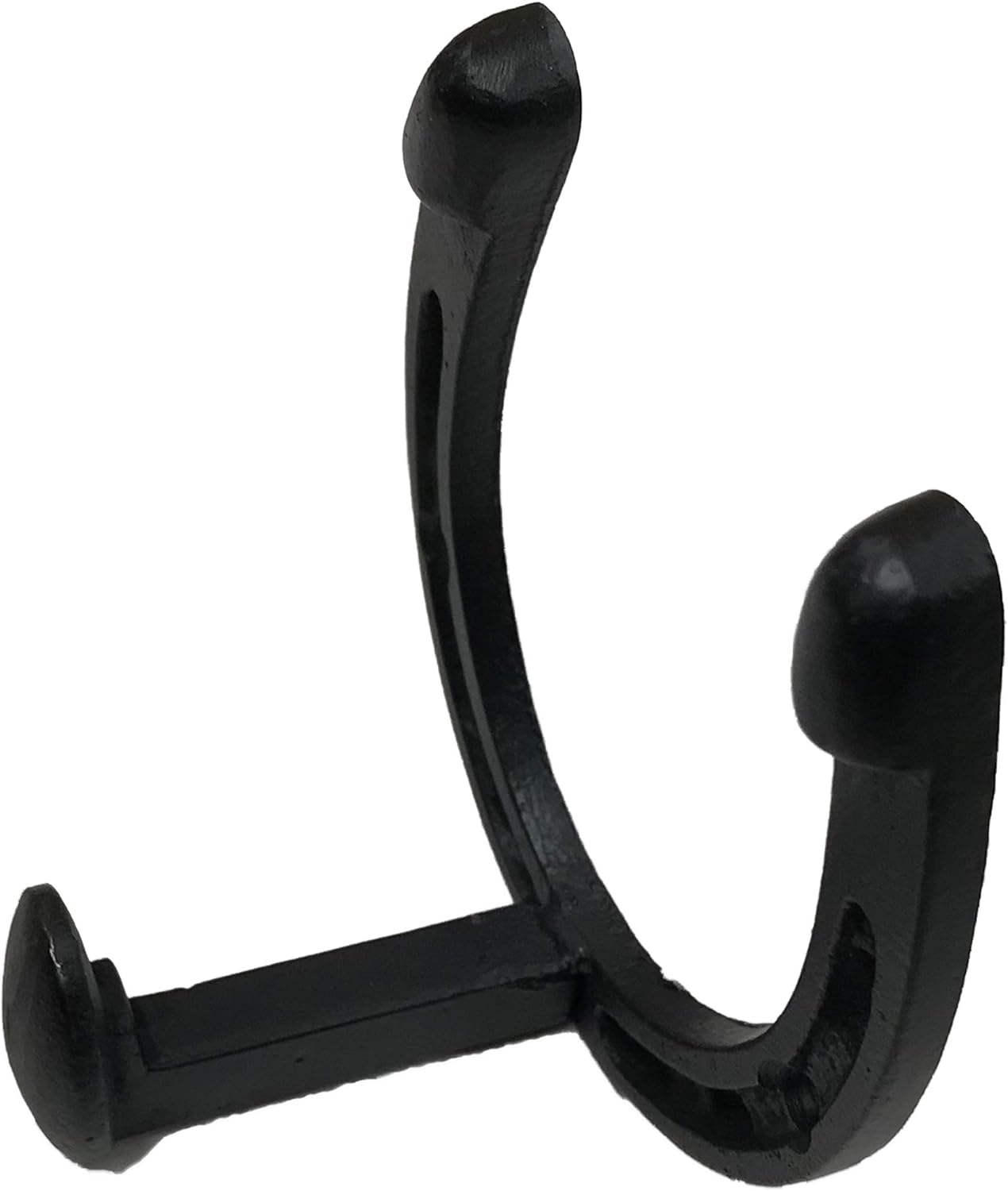 (2) 3.5" - Horseshoe - BB-357 - for Coats, Bags, Hand Towel etc - Black Finish Wrought Iron Coat Hook