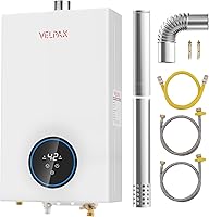 StainlessSteelUtility Propane Tankless Water Heater 18L 4.74GPM Indoor - Instant Hot Water Multi-Protection Oxygen-Free Copper