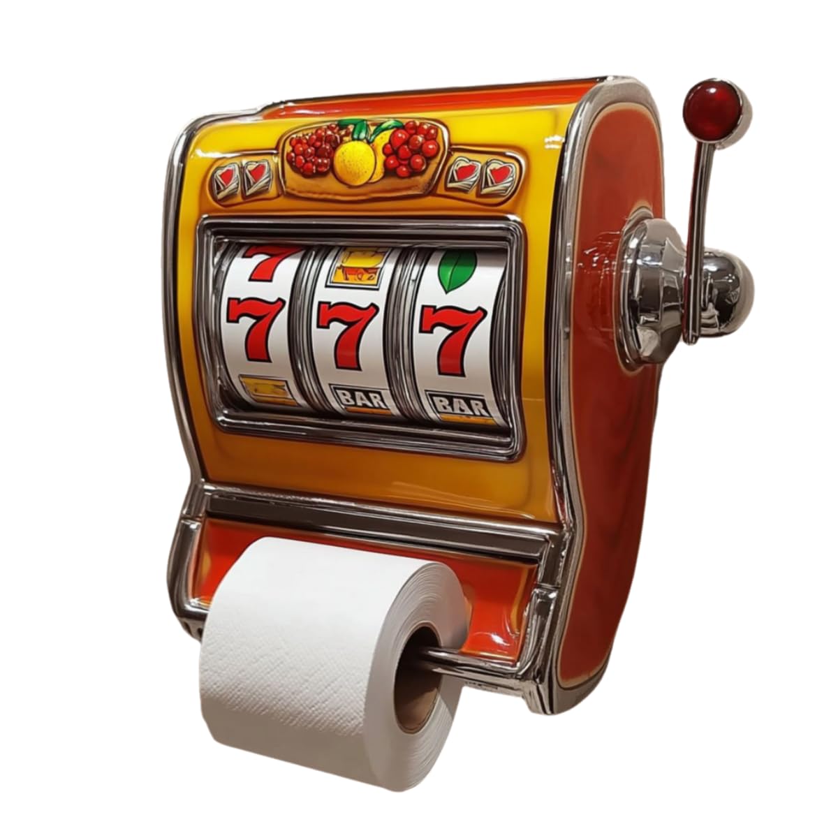 Slot Machine Toilet Roll Holder, Retro Arcade-Style Toilet Roll Holder, Funny Toilets Rolls Dispenser, Game Themed Hilarious Tissue Paper Rolls Storage Rack, Novelty Kitchen Bathroom Decor