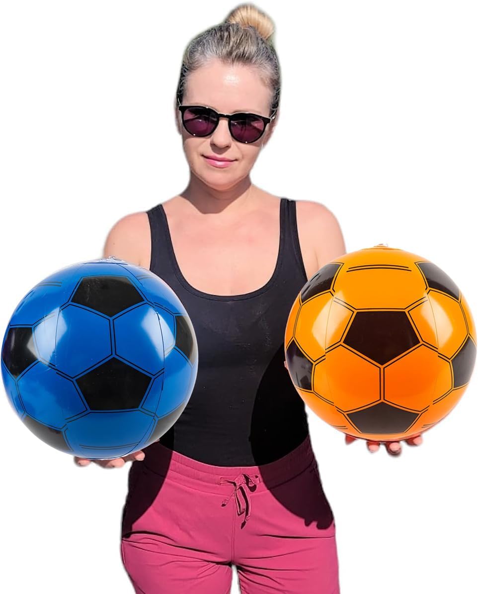 16" Sports Soccer Beach Ball Inflate Assorted Colors (4 Colors) Party Favor Beach Ball Inflatable Toy image 2 of 7 B0CV83KGVH