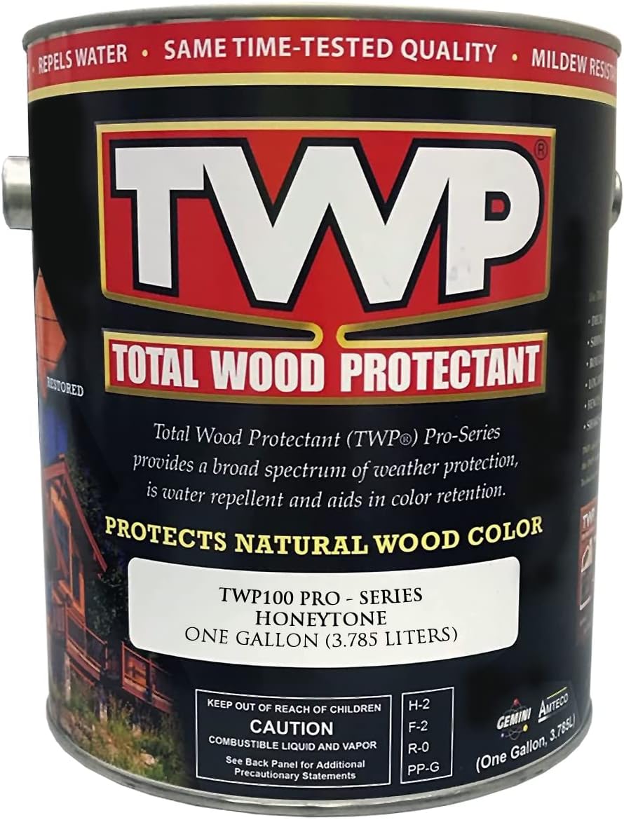 TWP 100 PRO Series Amteco Inc Gal Honeytone Ext Twp-115-1 Exterior Stain Oil Semi-Transparent, 1 Gallon, Gray, 128 Fl Oz