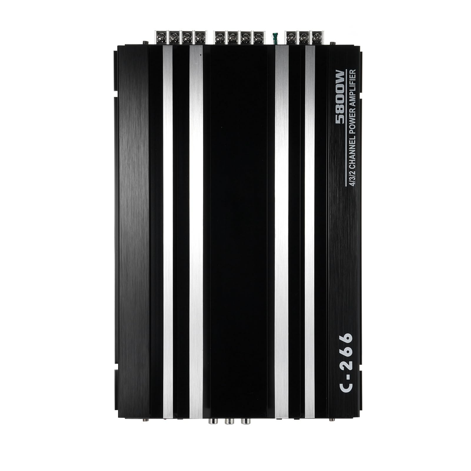 Yctze Samochodowy Wzmacniacz Mocy 12 V 4-kanałowy Samochodowy Wzmacniacz Audio Dużej Mocy z obudową ze Stopu Aluminium zapewniającą lepszą jakość Dźwięku i stabilność