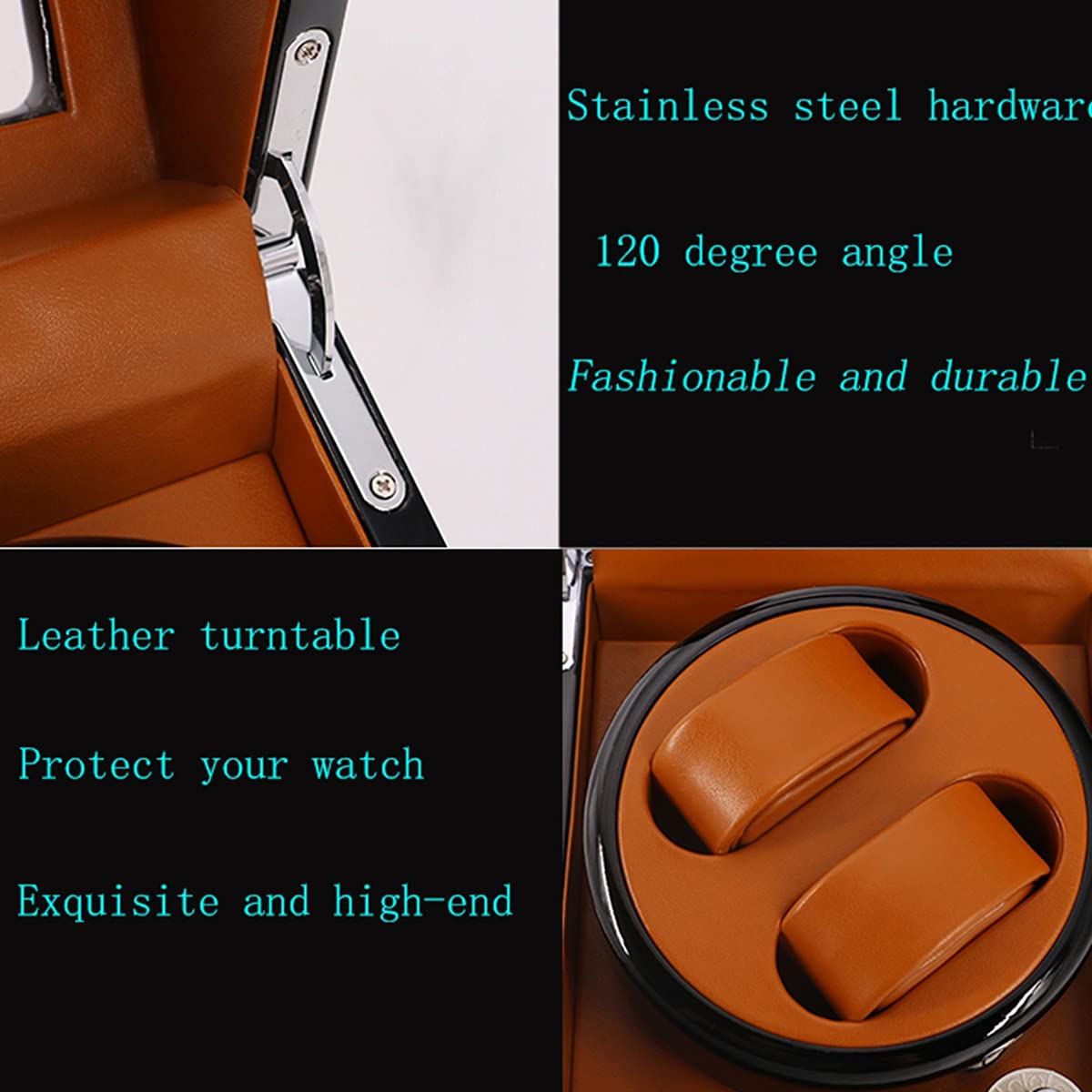 Caja expositora con Mecanismo automático para 8 Relojes. Caja expositora con Luces LED, Motor japonés silencioso y Almohada Flexible para Relojes, Apta para Relojes de Hombre y Mujer.