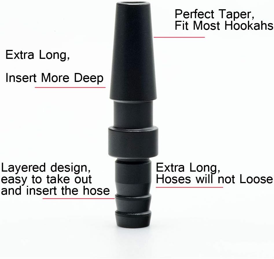 Hookah Hose Kitosun Purge Hose - Auto-Seal Technology Design for Multi Hoses Hookah 5ft Silicone Hose Aluminum Handle with Extra Long Hose Plug Anti-Kinking Spring Easy Purge No Extra Jobs (2 Pack)